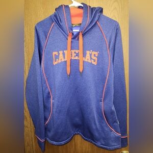 Cabela's Hoodie with Vibrant Orange Details